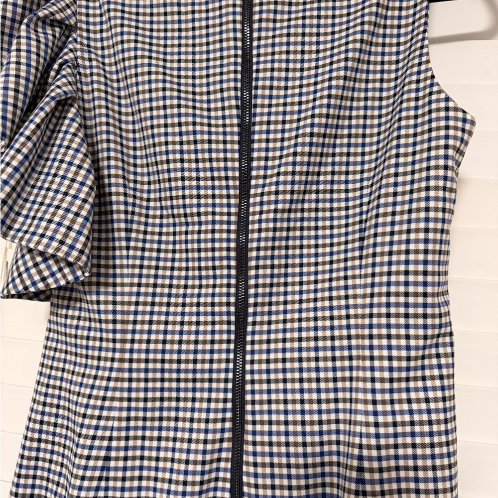 Banana Republic Blue and White Plaid Dress